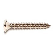 MIDWEST FASTENER Sheet Metal Screw, #10 x 1-1/2 in, Brass Steel Flat Head Phillips Drive, 30 PK 64133